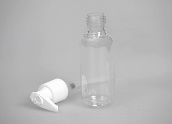Prozorna plastenka z belo pumpico, 100 ml